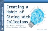 Creating a Habit of Giving with Collegians