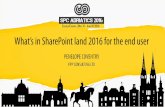 What's in SharePoint land 2016 for the end user