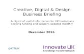 Creative & Digital Business Briefing - December 2016