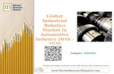 Global Industrial Robotics Market in Automotive Industry 2016 - 2020