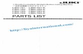 Juki lbh 781,784 parts book