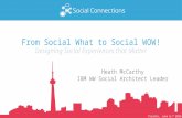 From Social What to Social WOW! How to design social user experiences that matter!