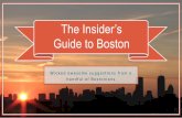 The Insider's Guide to Boston