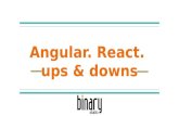 React vs Angular: ups & downs (speaker Oleksandr Kovalov, Binary Studio)
