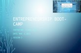 Entrepreneurship Boot-camp Session 3
