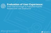 Evaluation of User Experience: Inner-view to Google by Published Patents Related with User Experience