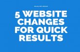 5 website changes for quick results