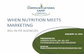 When Nutrition Meets Marketing: Registered Dietitians in PR Agencies