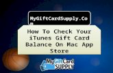 How to Check Your iTunes Gift Card Balance on Mac App Store - MygiftCardsupply
