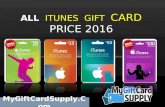All iTunes Gift Cards prices 2016