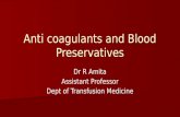 Anticoagulants and blood preservatives