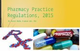 Pharmacy practice regulations, 2015