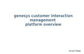 Genesys CIM Platform Overview