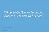 700 Updatable Queries Per Second: Spark as a Real-Time Web Service