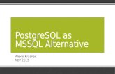PostgreSQL as an Alternative to MSSQL