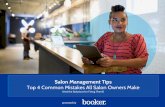 Salon Management Tips: Top 4 Common Mistakes All Salon Owners Make