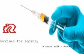 Vaccines in leprosy (HANSENS DISEASE)