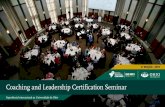 Coaching and Leadership Certification Seminar