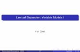 Limited Dependent Variable Models I