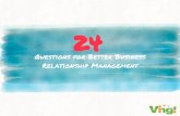 24 questions for better business relationship management