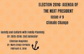 Philippine Election 2016: Agenda of the Next President : Issue: Climate Chage