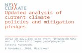 Updated analysis of current climate policies and mitigation pledges