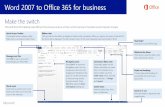 Word 2007 to Office 365 for business