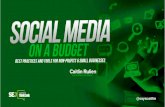 Social Media on a Budget: for Non-Profits and Small Businesses