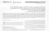 Use of biofeedback (BFB) in the treatment of fecal incontinence after ...