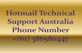 Hotmail Support Number Australia Provide Many Services So Dial Hotmail Support Helpline Number +(61) 386580447