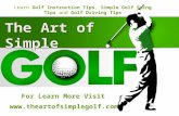 The Art of Simple Golf | Simple Golf Introduction, Swing and Driving Tips