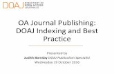 OA Journal Publishing: DOAJ Indexing and Best Practice