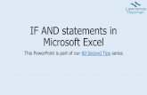 IF AND Statements in Microsoft Excel