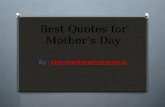 Best quotes for mothers day