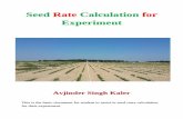 Seed rate calculation for experiment