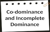 Co dominance and incomplete dominance