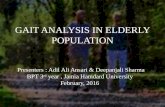 Gait analysis in elderly population and rehabilitation