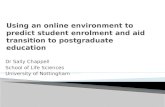 Using an online environment to predict student enrolment