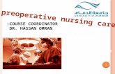 Preoperative nursing care 1