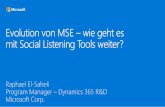 Evolution von MSE - wie geht es mit Social Listening Tool weiter?