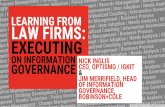 Executing on Information Governance (Learning From Law Firms)