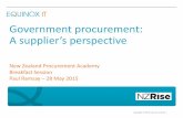Government Procurement - A Supplier's Perspective