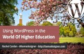 Using WordPress in The World Of Higher Education