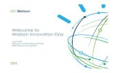 Welcome to watson innovation day
