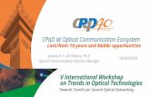 CPqD at Optical Communication Ecosystem - Last/Next 10 years and R&D&I opportunities