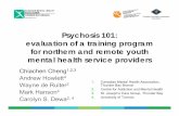 (2012) Psychosis 101: evaluation of a training program for northern and remote youth mental health service providers