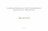 Lattice Diamond 3.5 Installation Notice for Windows