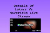 Details Of Lakers & Mavericks Live Stream
