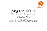 pkgsrc 2012 - the record of the past year