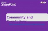 Share point 2013 community and reputation adapt software  india